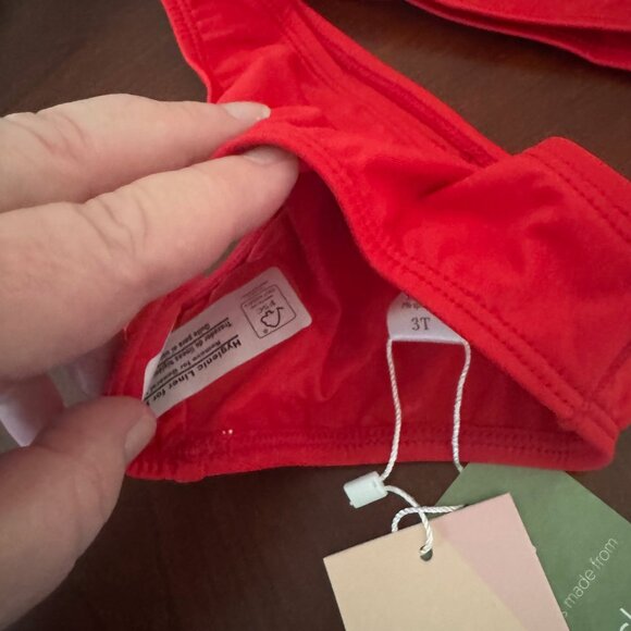 Andie Kids Toddler Girl AK002 Red Bikini Swim Set Size 2T - Picture 7 of 11